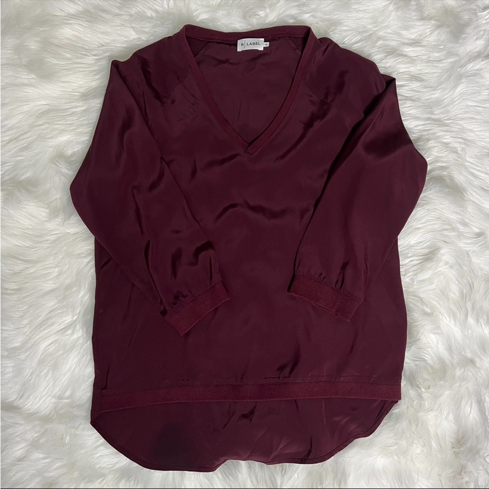 R-Label Silk Blouse Top